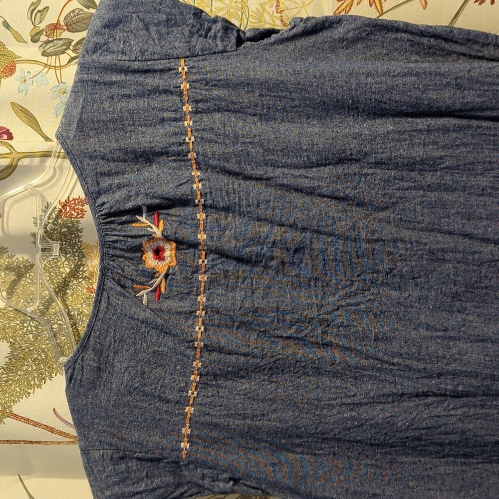 THML Chambray Embroidered Tunic Top - Picture 6 of 6